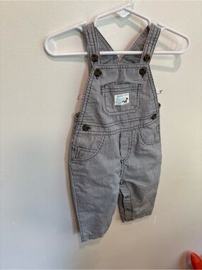Carters 6 month striped overalls baby boy